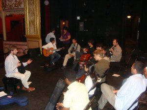 Technique master class on stage at the Teatro Nacional de Panama in Panama City.